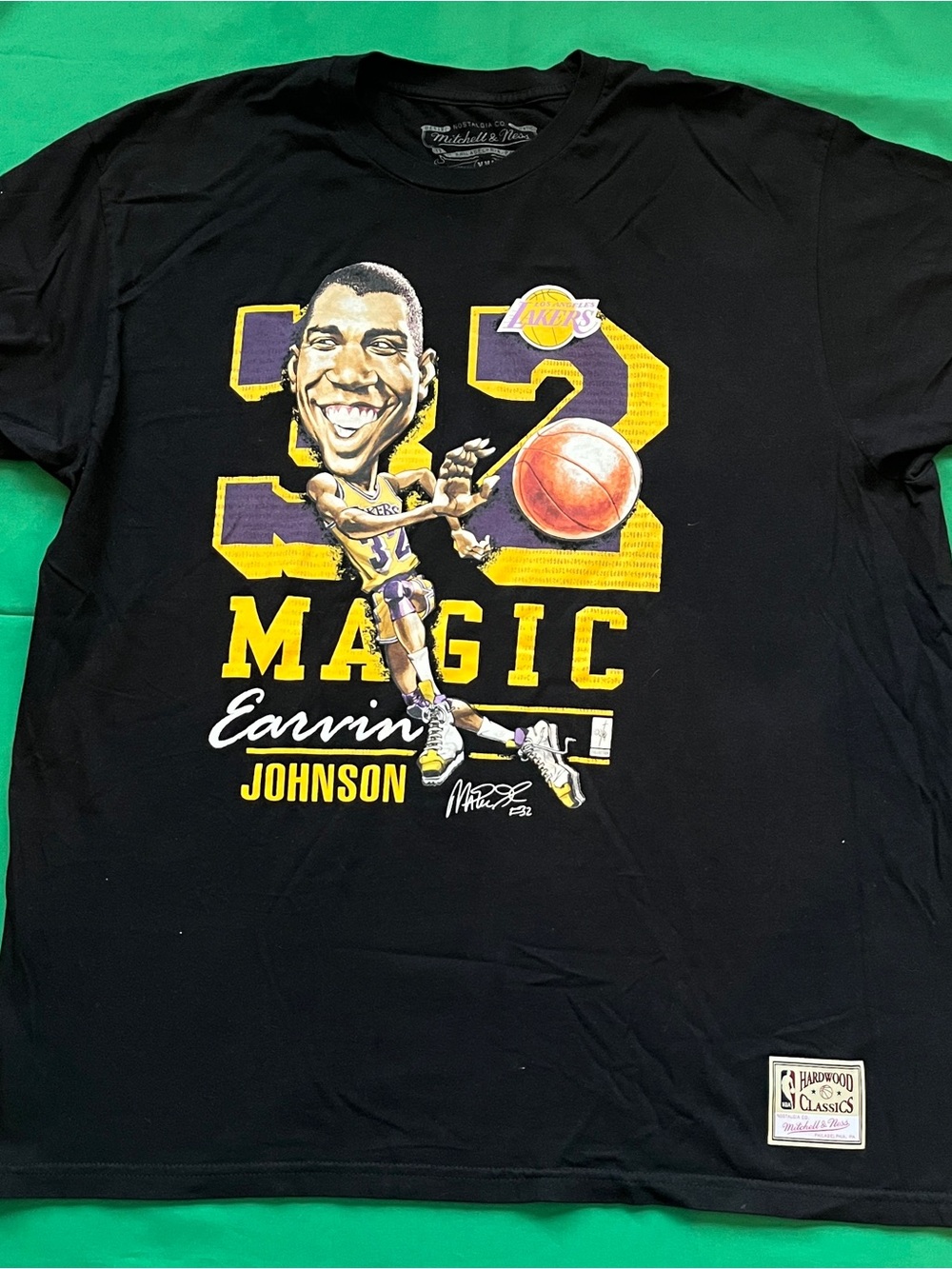 Mitchell & Ness LA Lakers T-Shirt Mens Size XXL Magic Johnson 32